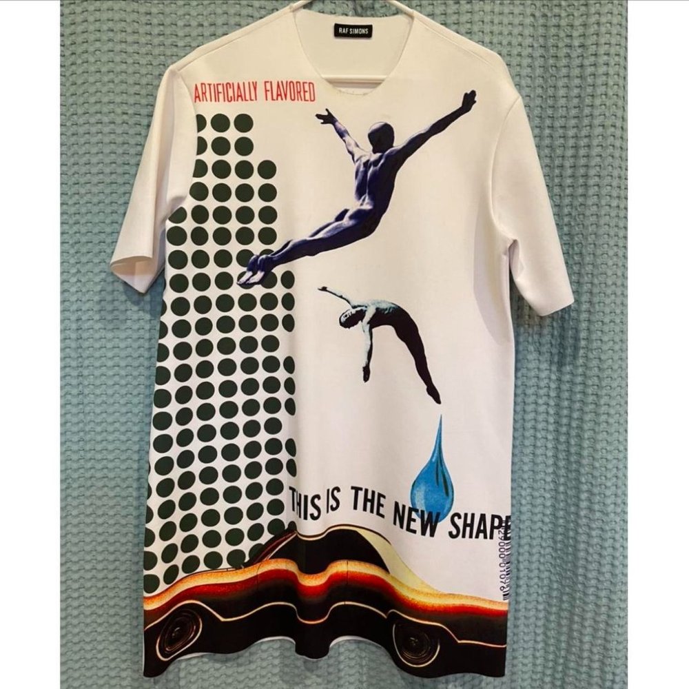 Rare RAF SIMONS Neoprene Shirt Dress